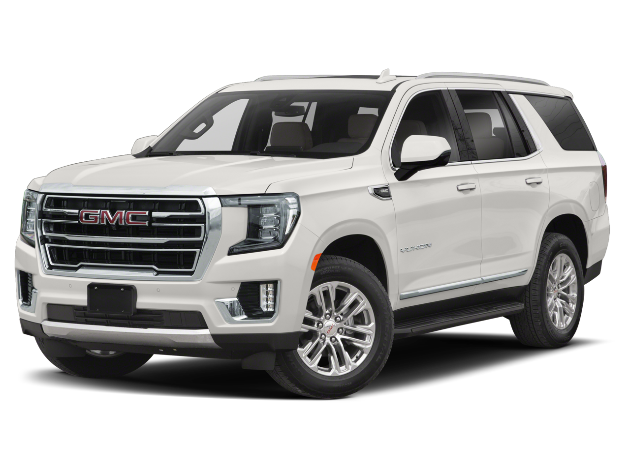 2021 GMC Yukon SLT in Onyx Black — front three-quarter view