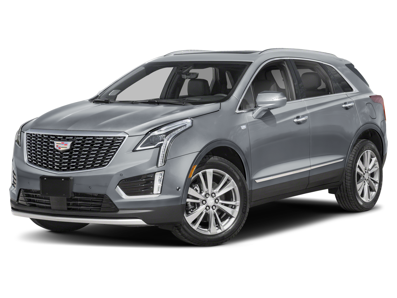 2023 Cadillac XT5 Premium Luxury in Argent Silver Metallic — front three-quarter view